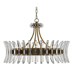 Coquette 8-Light Chandelier in Antique Brass