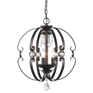 Ella EBB 3-Light Pendant in Brushed Etruscan Bronze