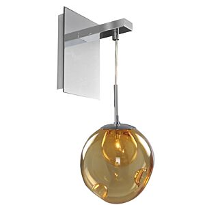 Meteor 1-Light Wall Bracket in Chrome