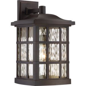 Stonington 1-Light Outdoor Wall Lantern in Palladian Bronze