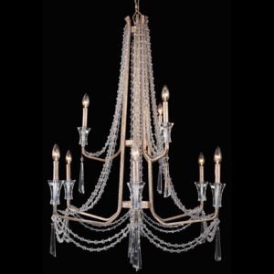 Barcelona 9-Light Chandelier in Transcend Silver