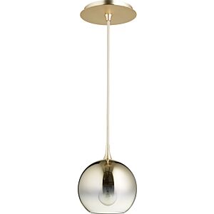 1-Light Pendant in Satin Gold w with Light Gold Ombre