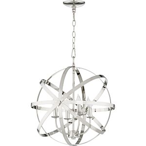 Celeste 4-Light Chandelier in Polished Nickel