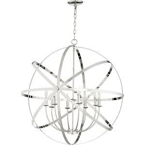 Celeste 8-Light Chandelier in Polished Nickel