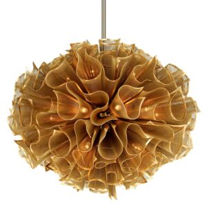 Pulse 20-Light Chandelier in Gold Leaf