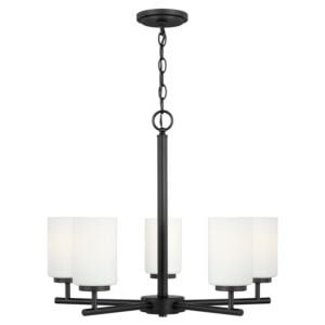 Oslo 5-Light Chandelier in Midnight Black