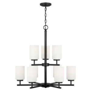 Oslo 9-Light Chandelier in Midnight Black