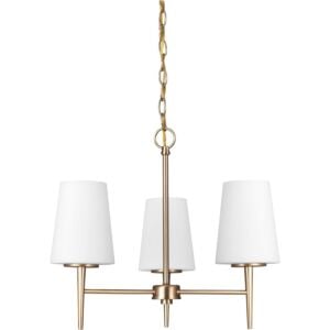 Driscoll 3-Light Chandelier in Satin Brass