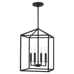 Perryton 4-Light Hall with Foyer in Midnight Black