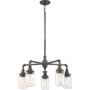 Squire 5-Light Chandelier in Rustic Black