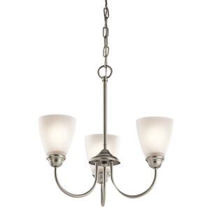 Jolie 3-Light LED Mini Chandelier in Brushed Nickel