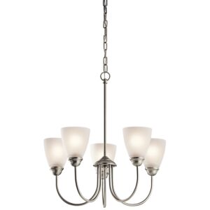 Jolie 5-Light LED Chandelier in Brushed Nickel