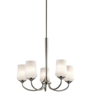 Aubrey 5-Light LED Chandelier in Brushed Nickel