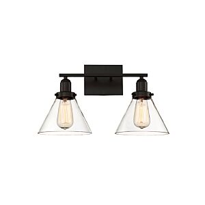 Drake 2-Light Bathroom Vanity Light Bar in English Bronze