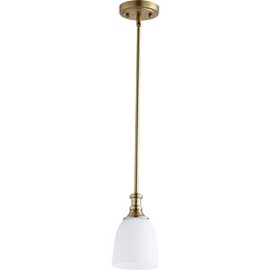 Richmond 1-Light Pendant in Aged Brass