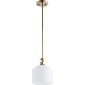 Richmond 1-Light Pendant in Aged Brass