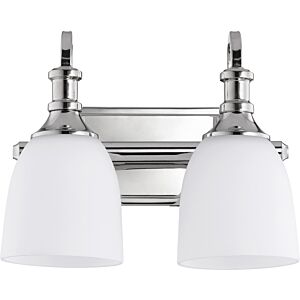 Richmond 2-Light Bathroom Vanity Light in Polished Nickel