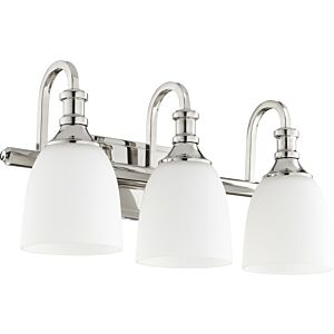 Richmond 3-Light Bathroom Vanity Light in Polished Nickel