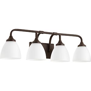 Enclave 4-Light Bathroom Vanity Light in Oiled Bronze