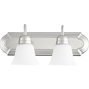 5094 Vanities 2-Light Bathroom Vanity Light in Satin Nickel w with Satin Opal