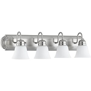 5094 Vanities 4-Light Bathroom Vanity Light in Satin Nickel w with Satin Opal