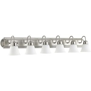 5094 Vanities 6-Light Bathroom Vanity Light in Satin Nickel w with Satin Opal