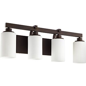 Lancaster 4-Light Bathroom Vanity Light in Oiled Bronze