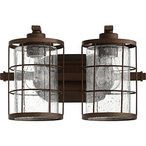 Ellis 2-Light Bathroom Vanity Light in Oiled Bronze