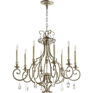 Ansley 8-Light Chandelier in Aged Silver Leaf