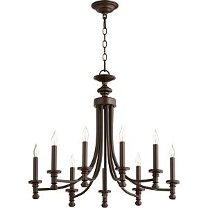 Rossington 9-Light Chandelier in Oiled Bronze