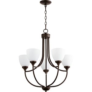 Enclave 5-Light Chandelier in Oiled Bronze