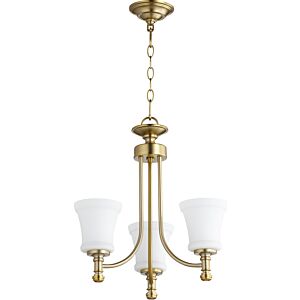 Rossington 3-Light Chandelier in Aged Brass