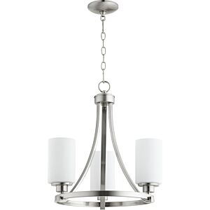 Lancaster 3-Light Chandelier in Satin Nickel