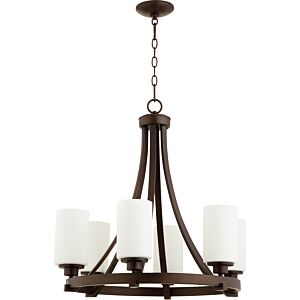 Lancaster 6-Light Chandelier in Oiled Bronze