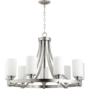 Lancaster 9-Light Chandelier in Satin Nickel