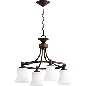 Rossington 4-Light Chandelier in Oiled Bronze