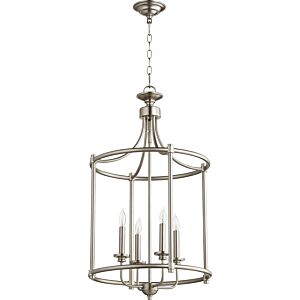 Rossington 4-Light Entry Pendant in Satin Nickel