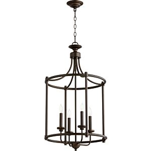 Rossington 4-Light Entry Pendant in Oiled Bronze