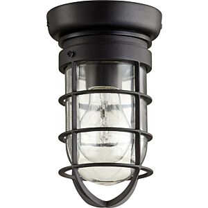 Bowery 1-Light Ceiling Mount in Textured Black