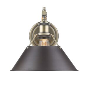 Orwell AB 1-Light Wall Sconce in Aged Brass