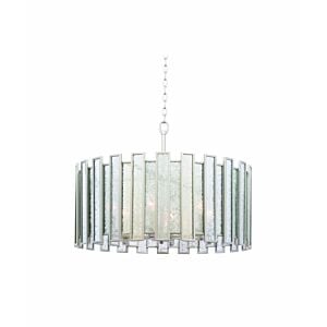 Palisade 6-Light Convertible Pendant - Semi-Flush Mount in Tarnished Silver