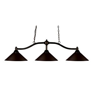 Z-Lite Chance 3-Light Linear Pendant Light In Bronze