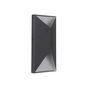 Craftmade Peak 10" Outdoor Wall Light in Textured Black with Brushed Aluminum