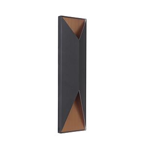 Craftmade Peak 18" Outdoor Wall Light in Textured Black with Satin Brass