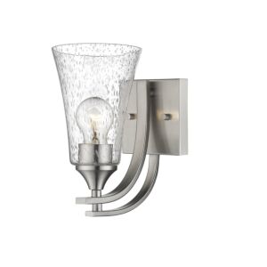 Natalie 1-Light Wall Sconce in Satin Nickel