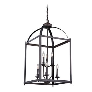 Juliet 6-Light Pendant in Architectural Bronze