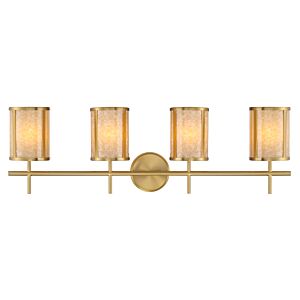 Camden 4-Light Bathroom Vanity Light in Warm Brass