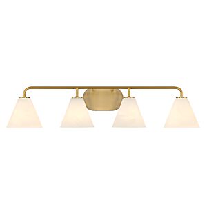 Blair 4-Light Bathroom Vanity Light in Warm Brass