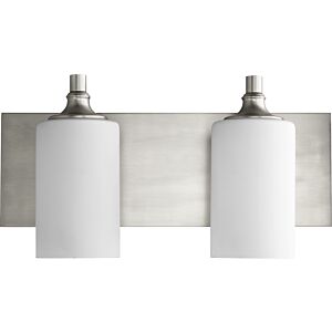 Celeste 2-Light Bathroom Vanity Light in Satin Nickel