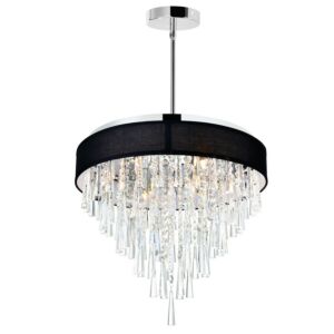 Franca 8-Light Chandelier in Black